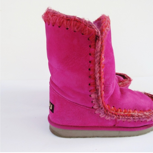 MOU Cyclamen Fuchsia Hot Pink Eskimo Boots - Picture 5 of 10